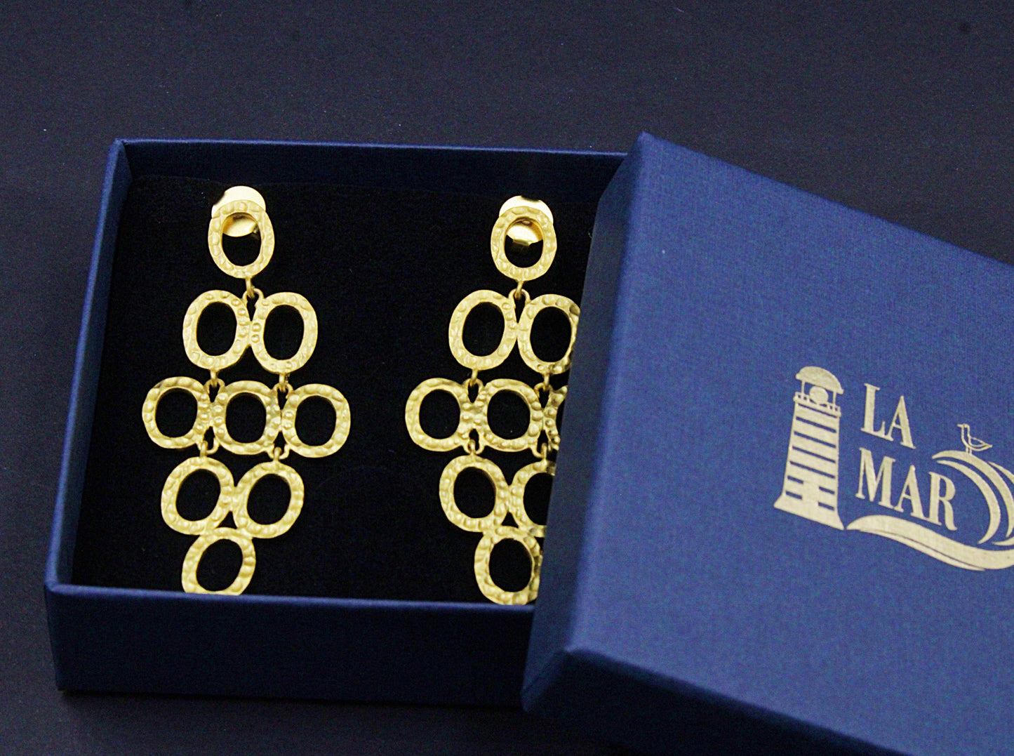 Pendientes KLIMT bañados en oro-0