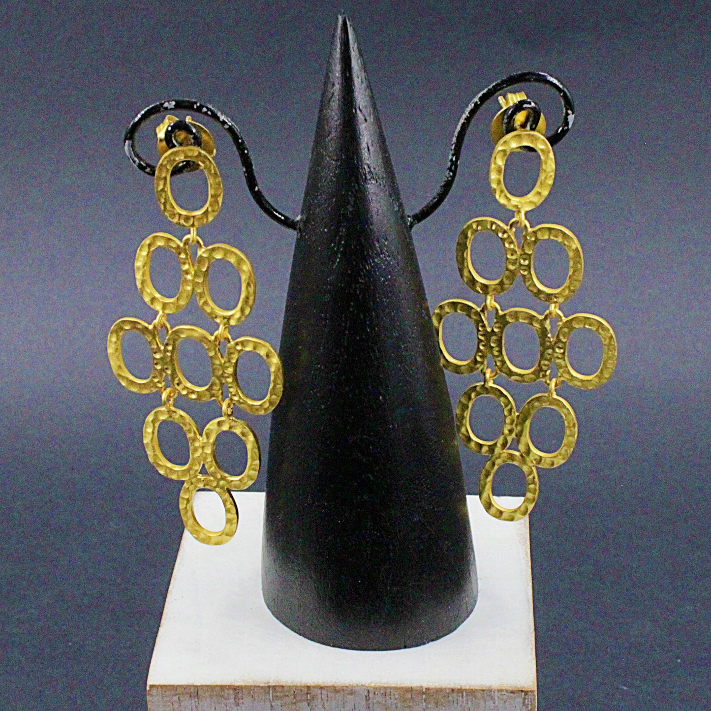 Pendientes KLIMT bañados en oro-1