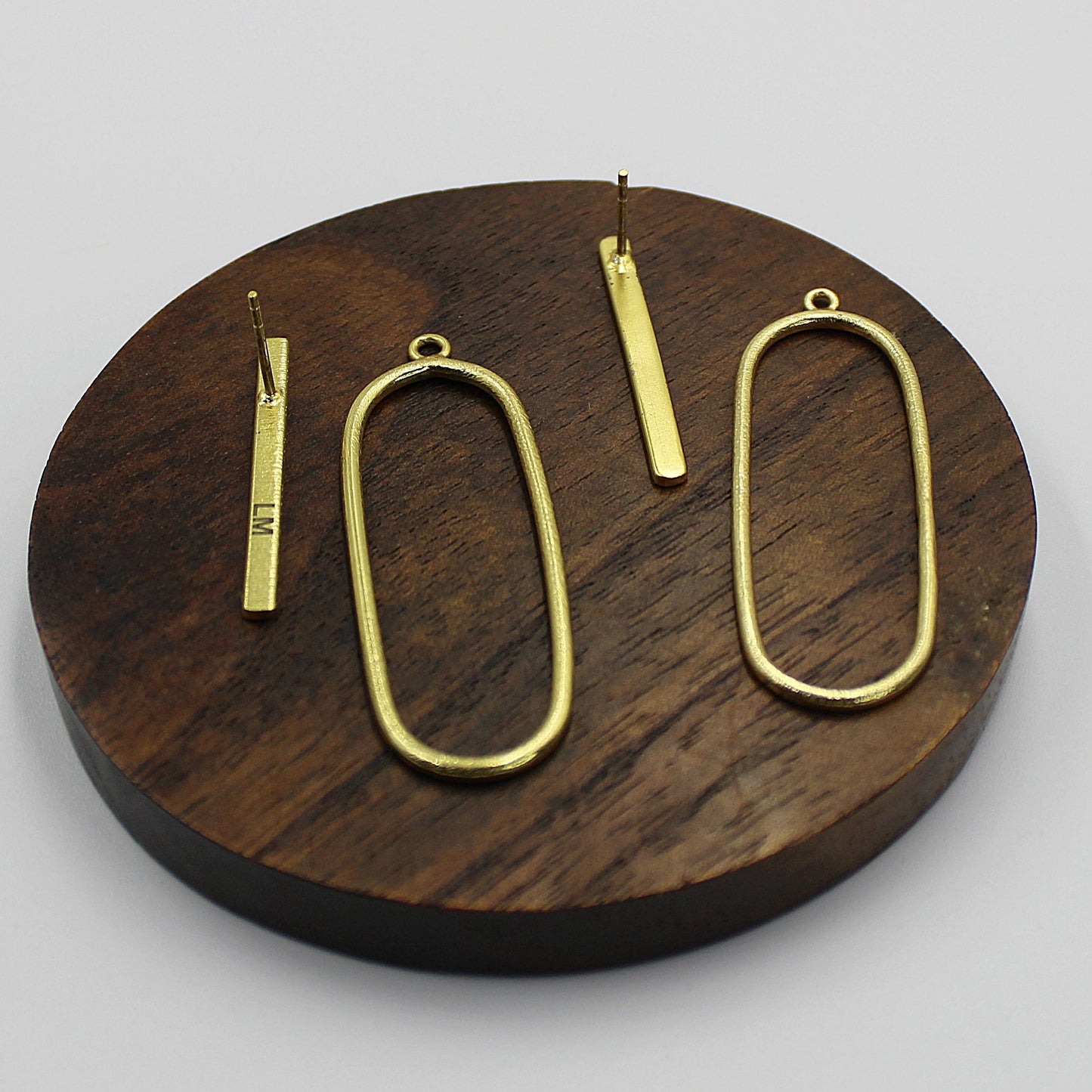 Pendientes MODIGLIANI bañado en oro - Diseño con carácter-2