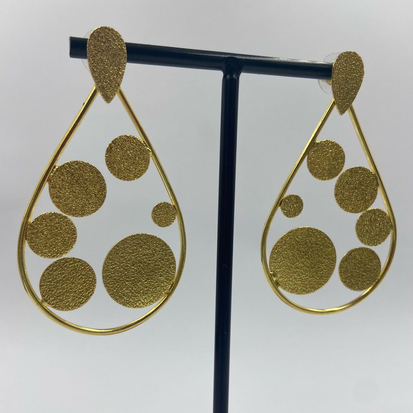 Pendientes BUBBLES bañados en oro - Diseño con carácter-1