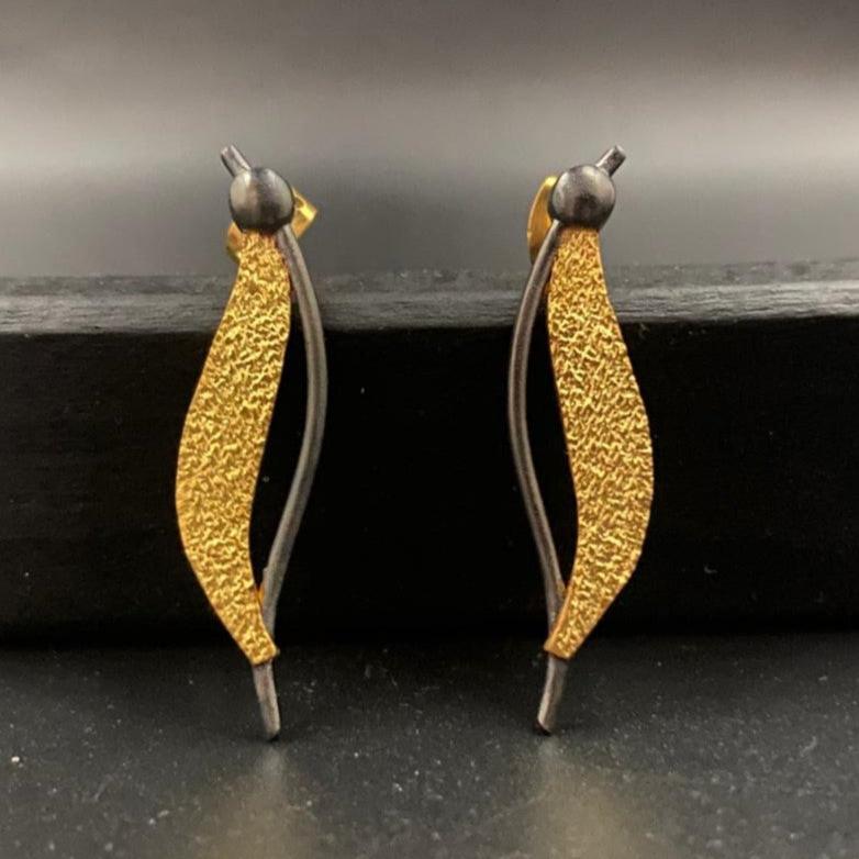 Pendientes CANDIL bañados en oro - Diseño con carácter-2