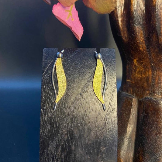Pendientes CANDIL bañados en oro - Diseño con carácter-0