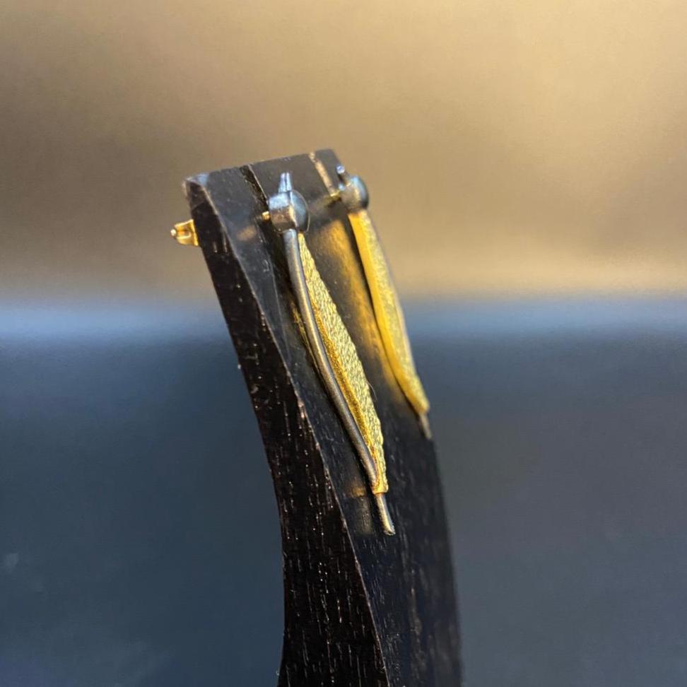 Pendientes CANDIL bañados en oro - Diseño con carácter-3