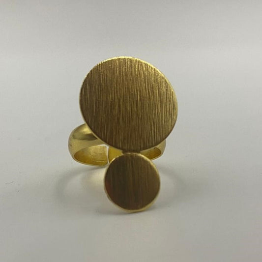 Anillo JÚPITER bañados en oro - Diseño con carácter-0