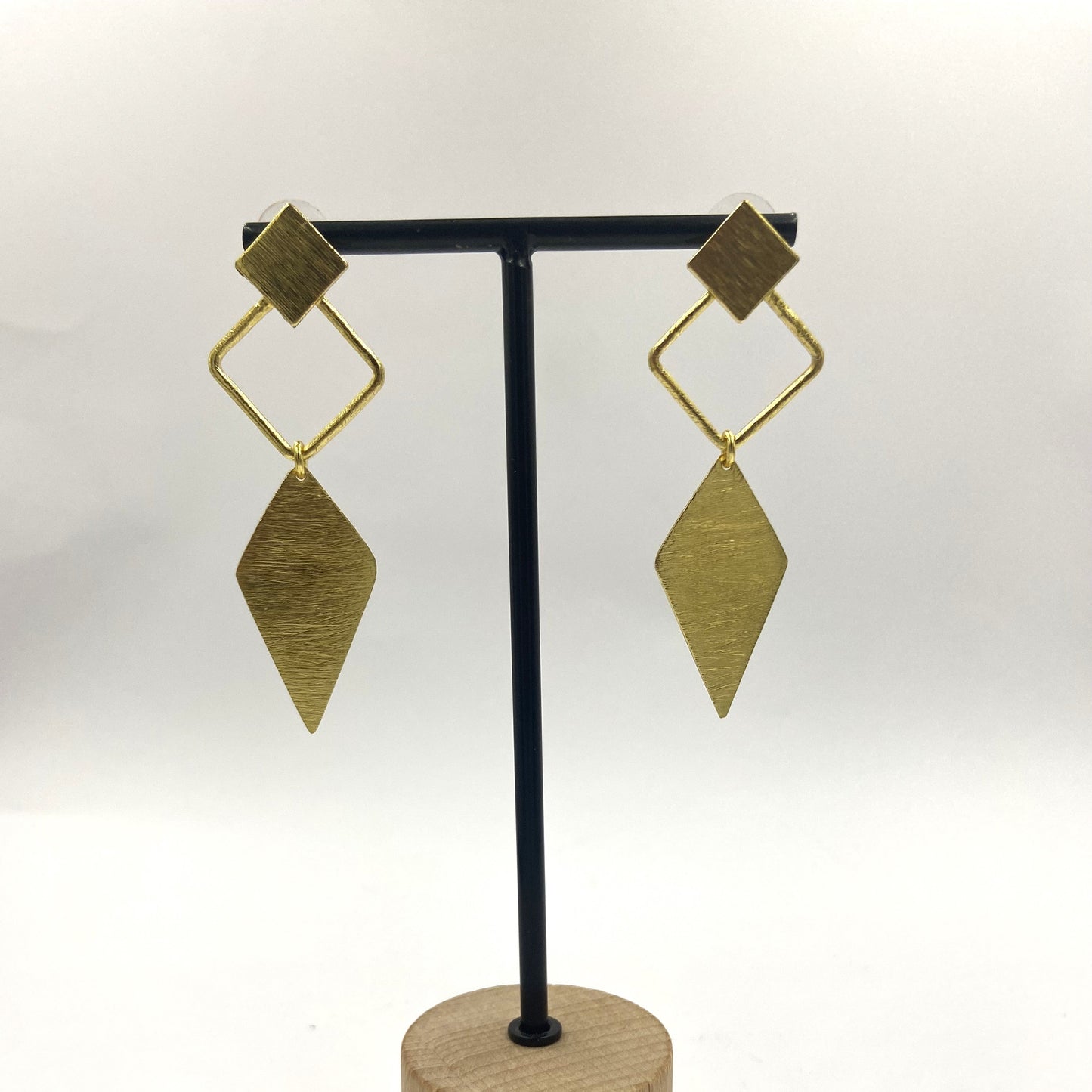 Pendientes DAIMANA bañados en oro-0