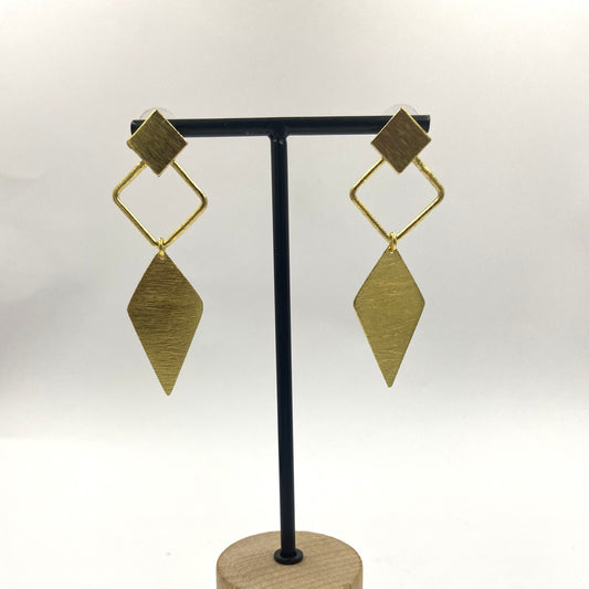Pendientes DAIMANA bañados en oro-0