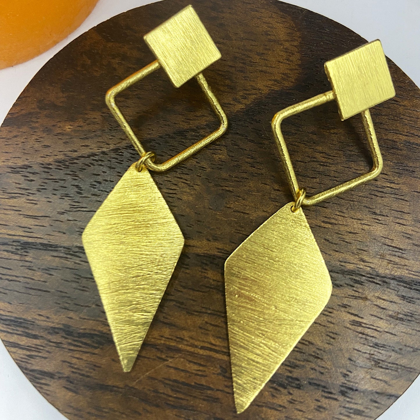 Pendientes DAIMANA bañados en oro-1