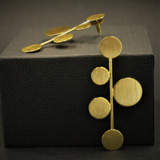 Pendientes DECO bañados en oro - Diseño con carácter-0