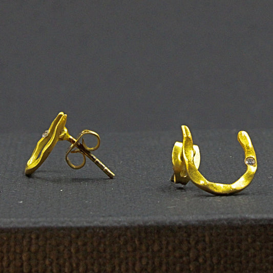 Pendientes HERRADURA bañados en oro
