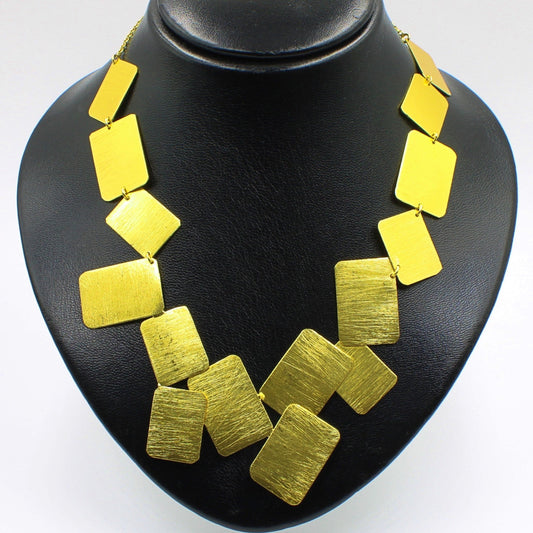 Collar MONDRIAN bañado en oro-0