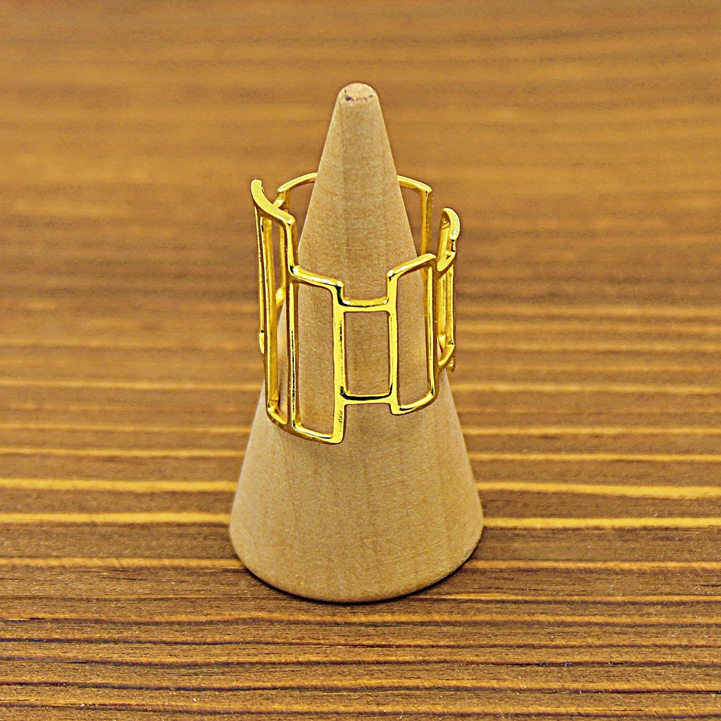 Anillo CHICAGO chapado en oro-2