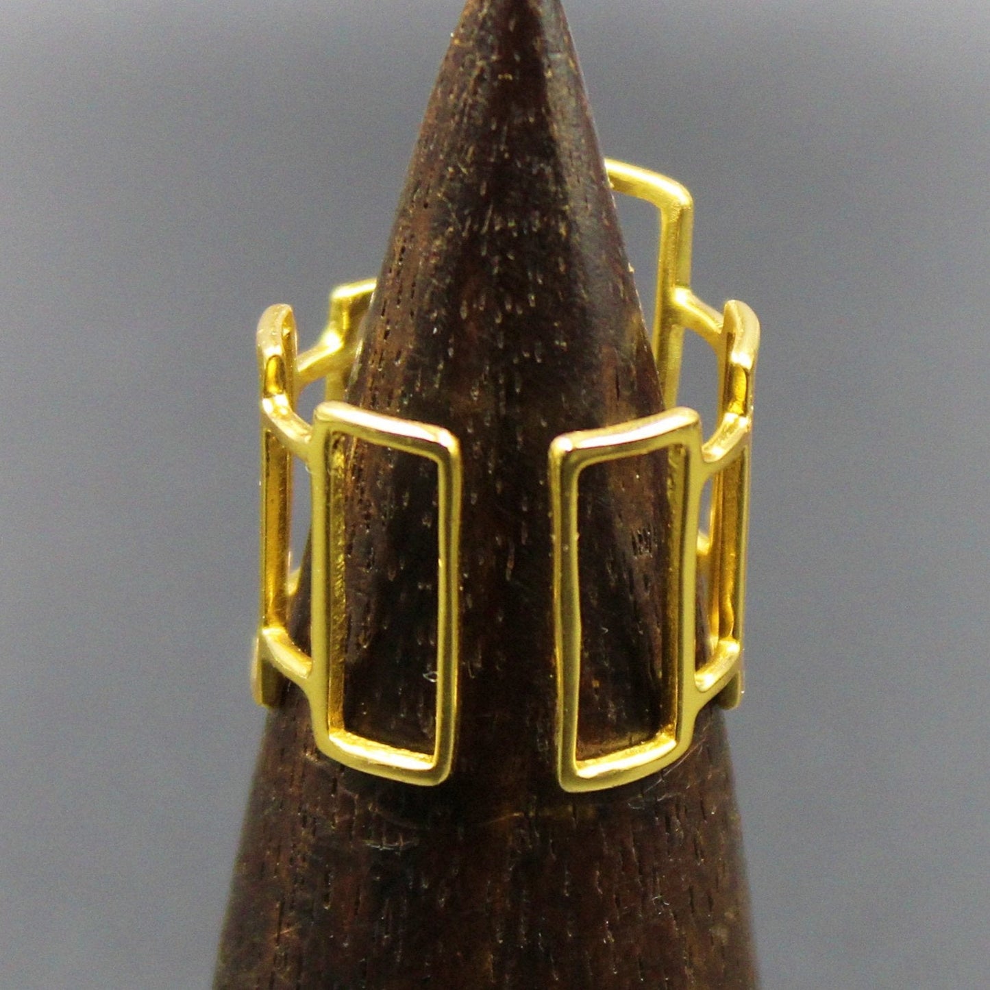 Anillo CHICAGO chapado en oro-4