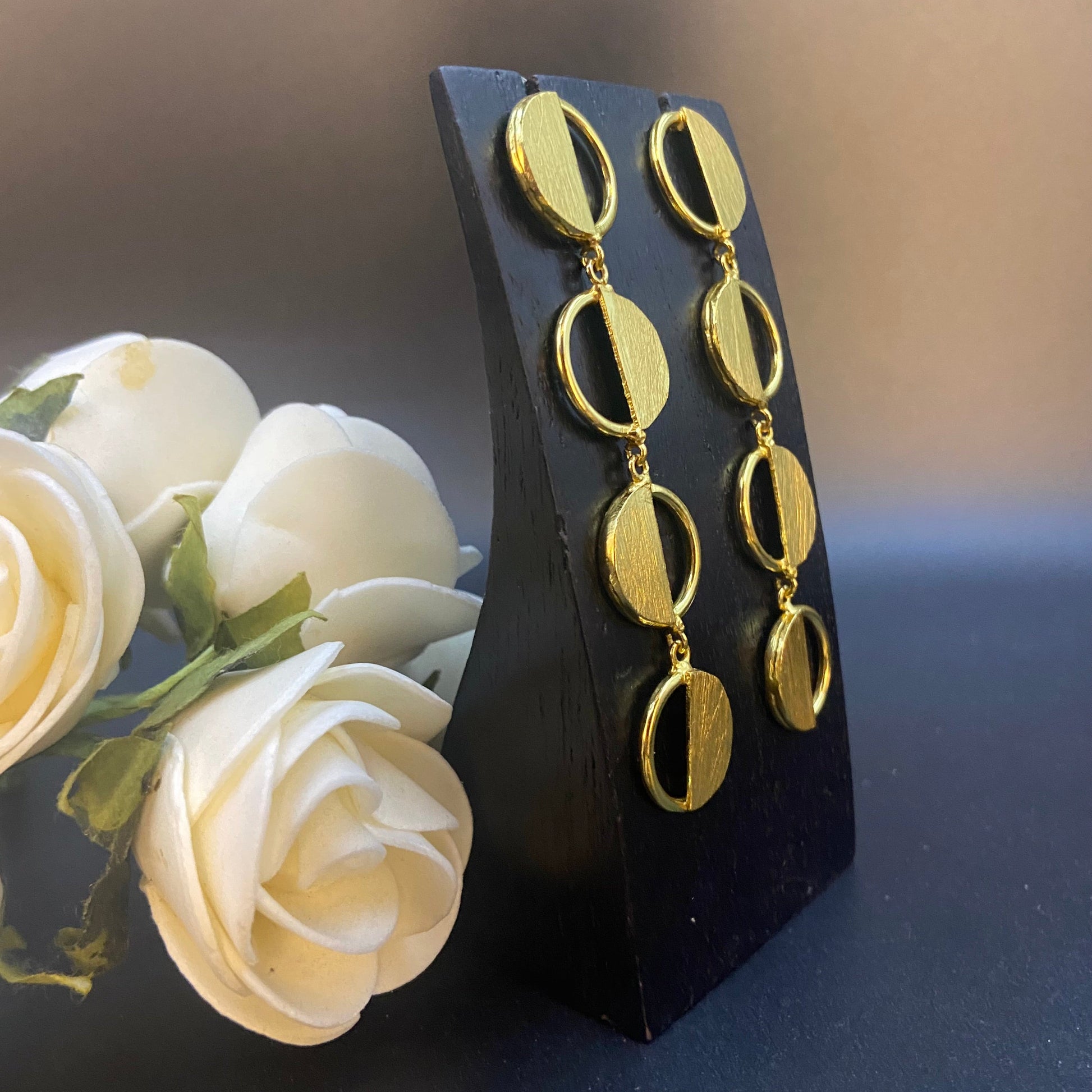 Pendientes POP bañados en oro - Diseñó con carácter-3