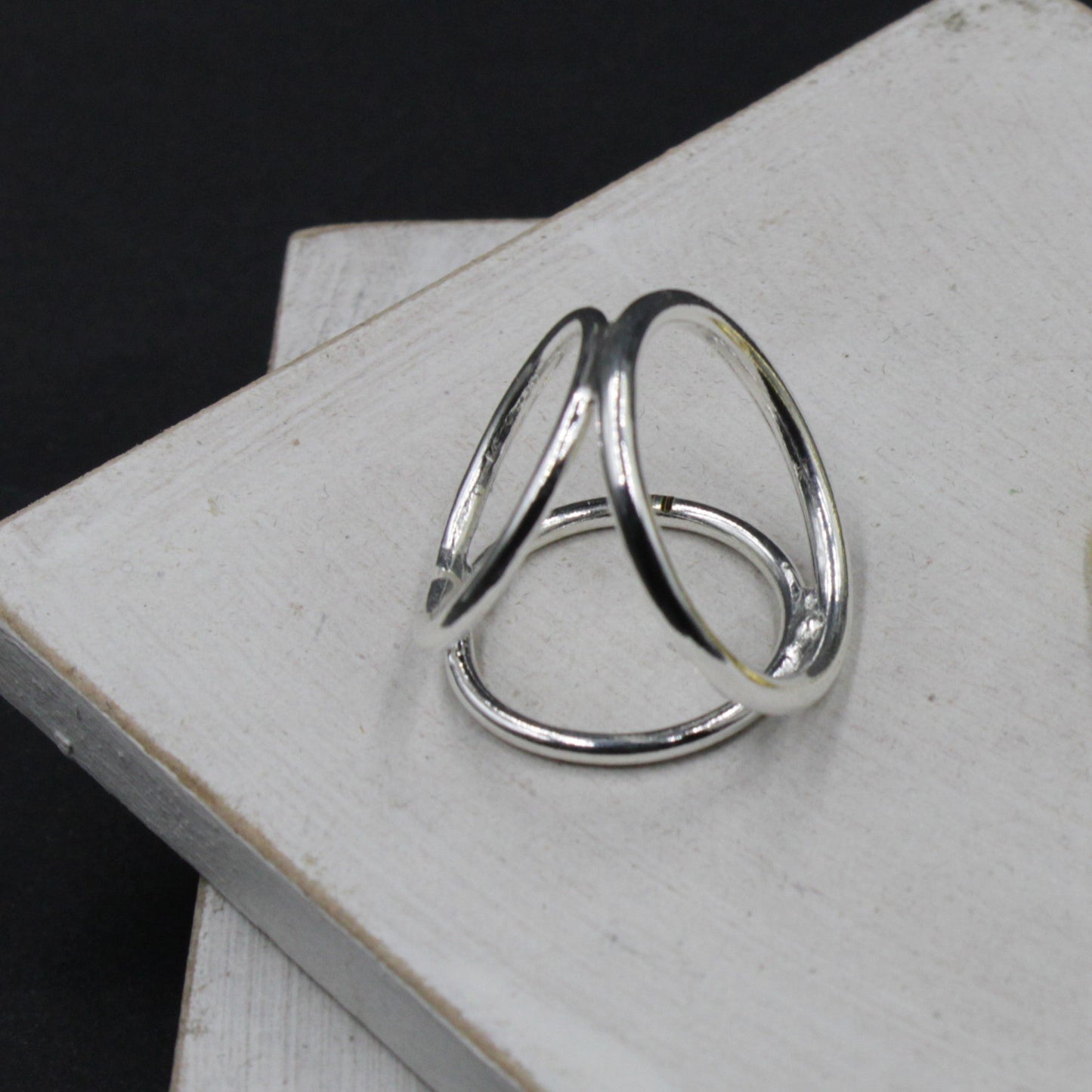 ANILLO PASADOR bañado en plata - Diseño con carácter-3