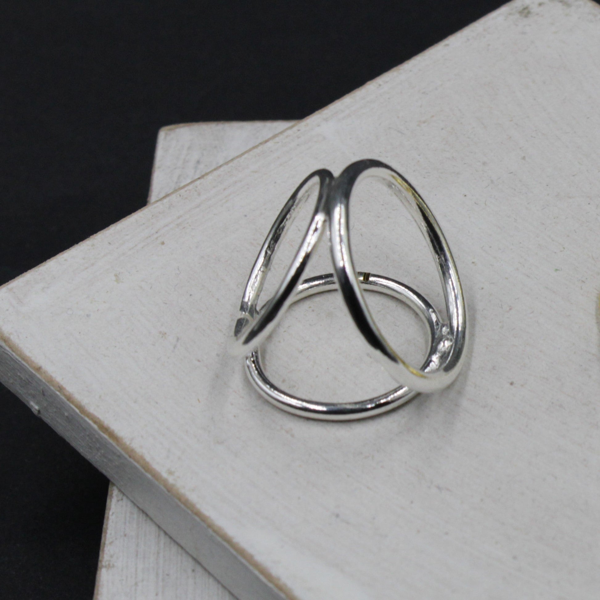ANILLO PASADOR bañado en plata - Diseño con carácter-3