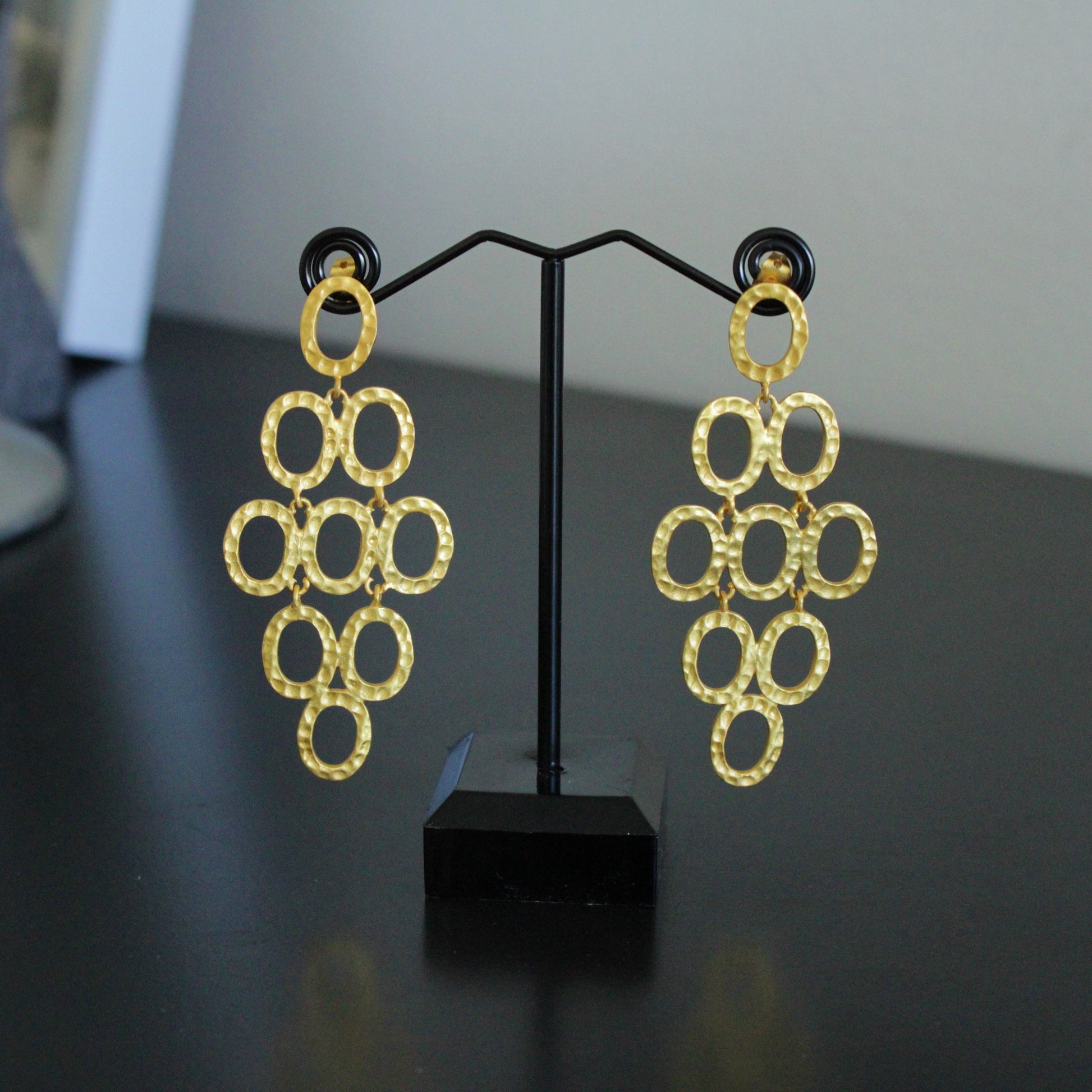 Pendientes KLIMT bañados en oro-4