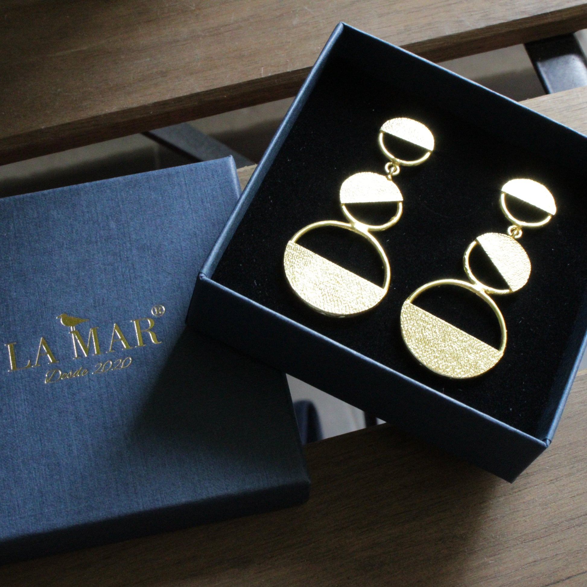Pendientes KANDINSKY bañados en oro-3
