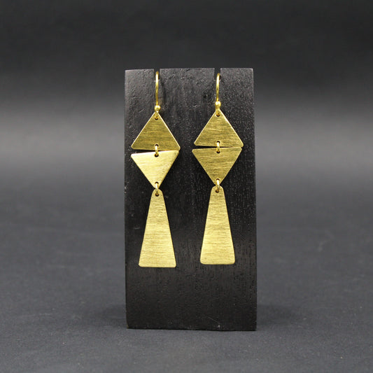 Pendientes VENTURI bañados en oro-0