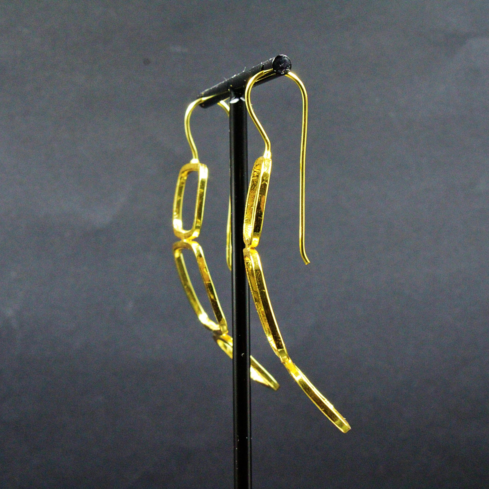 Pendientes LIEN bañados en oro-2