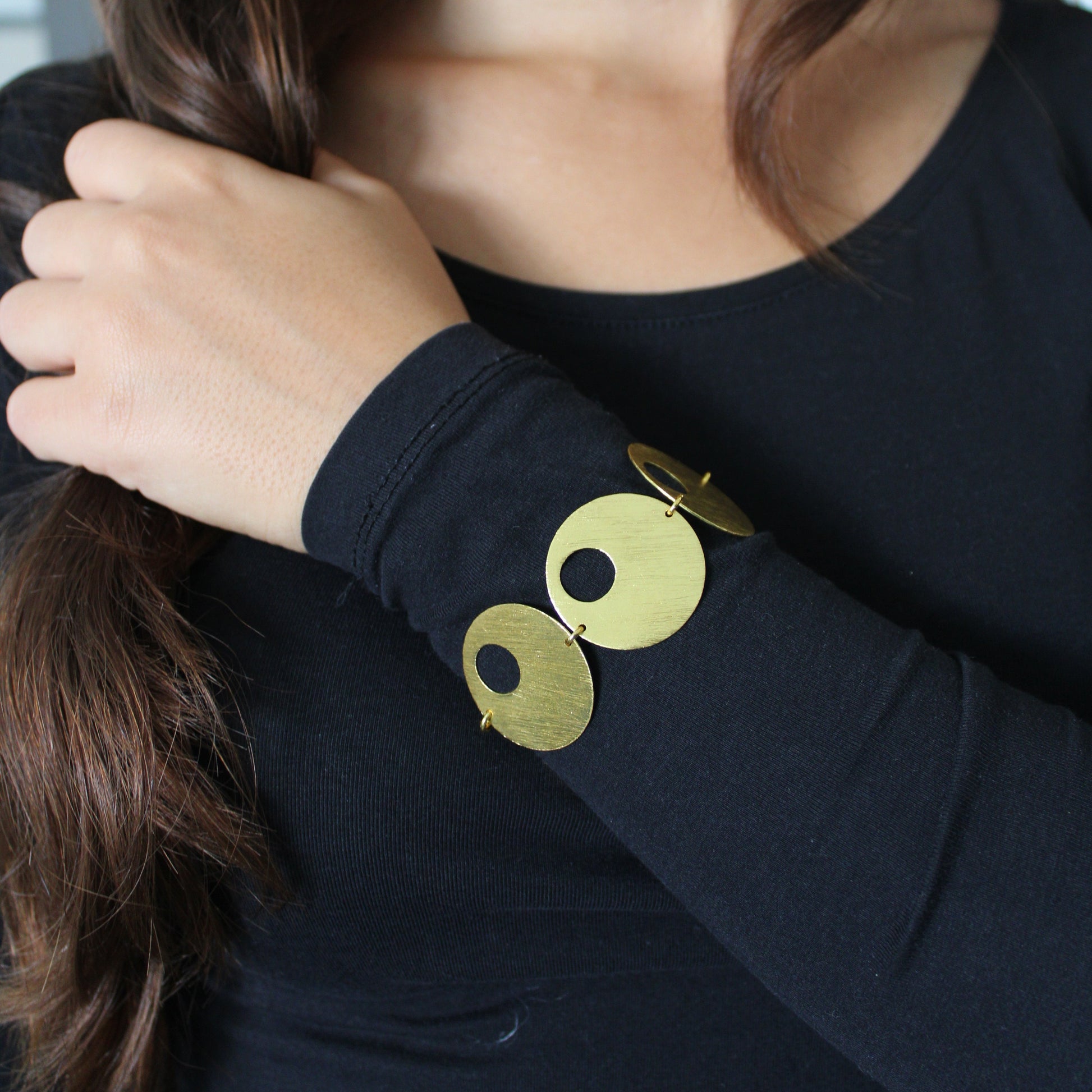 Pulsera PSICODELIC bañado en oro - Diseño con carácter-2