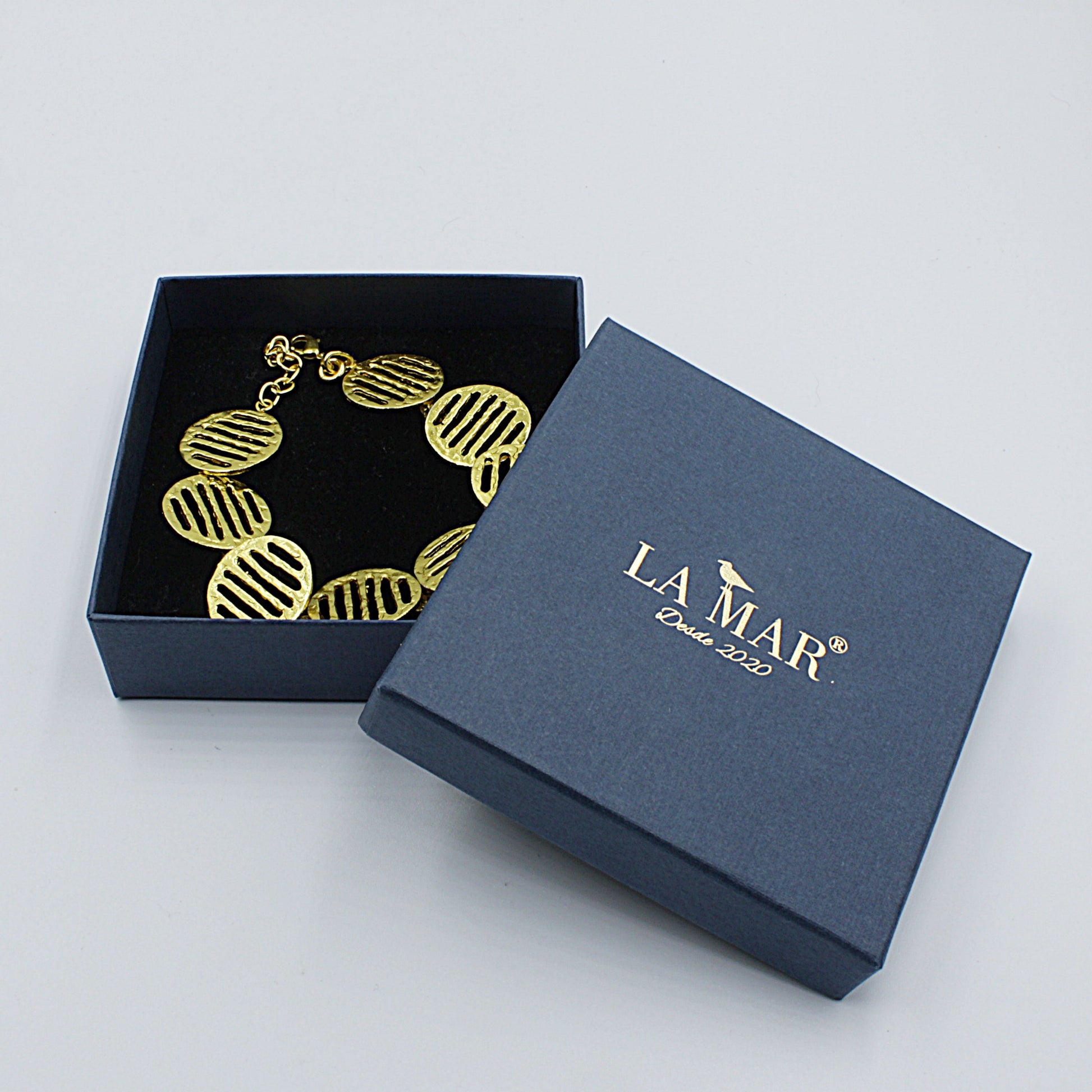 Pulsera COINS bañada en oro - Diseño con carácter-2