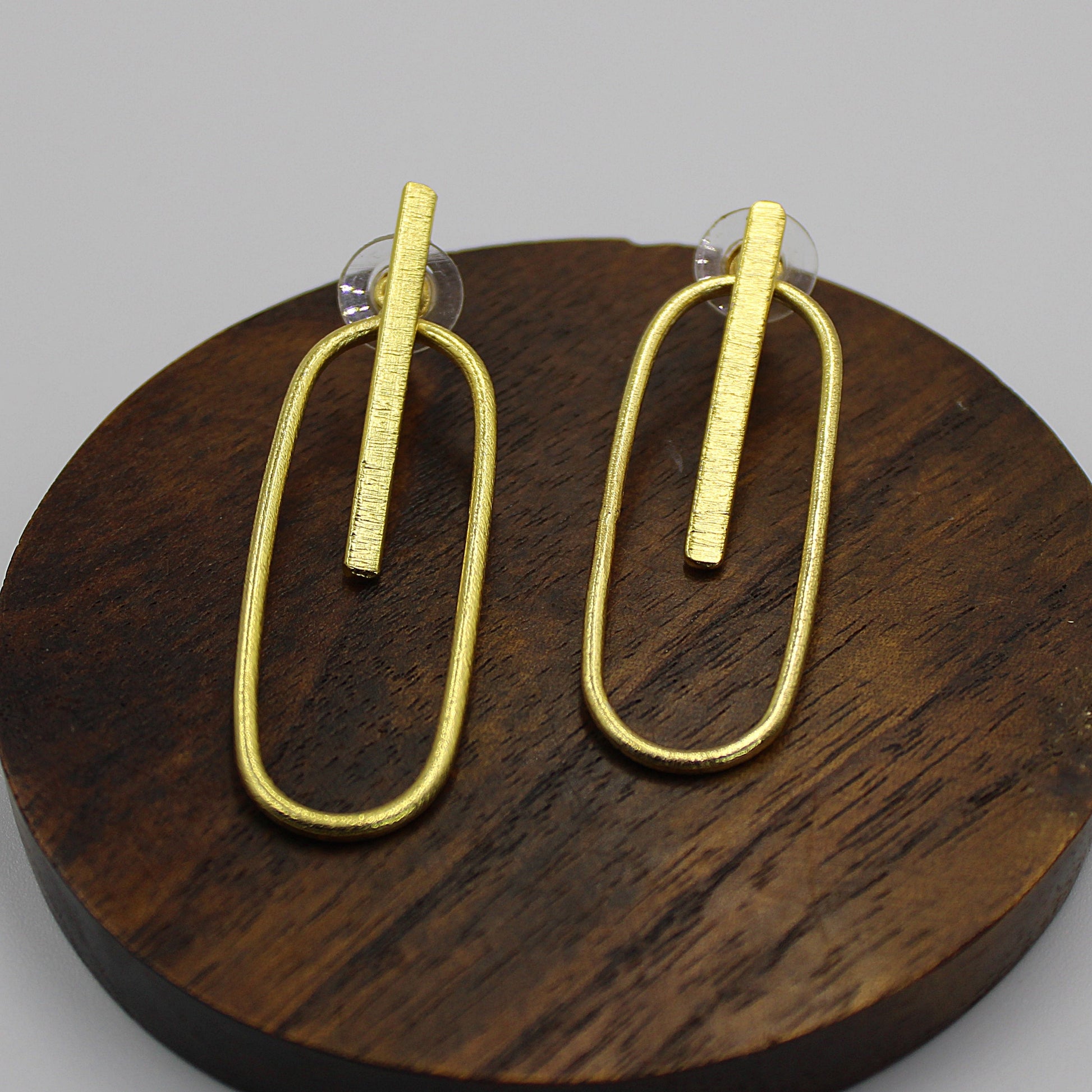 Pendientes MODIGLIANI bañado en oro - Diseño con carácter-0