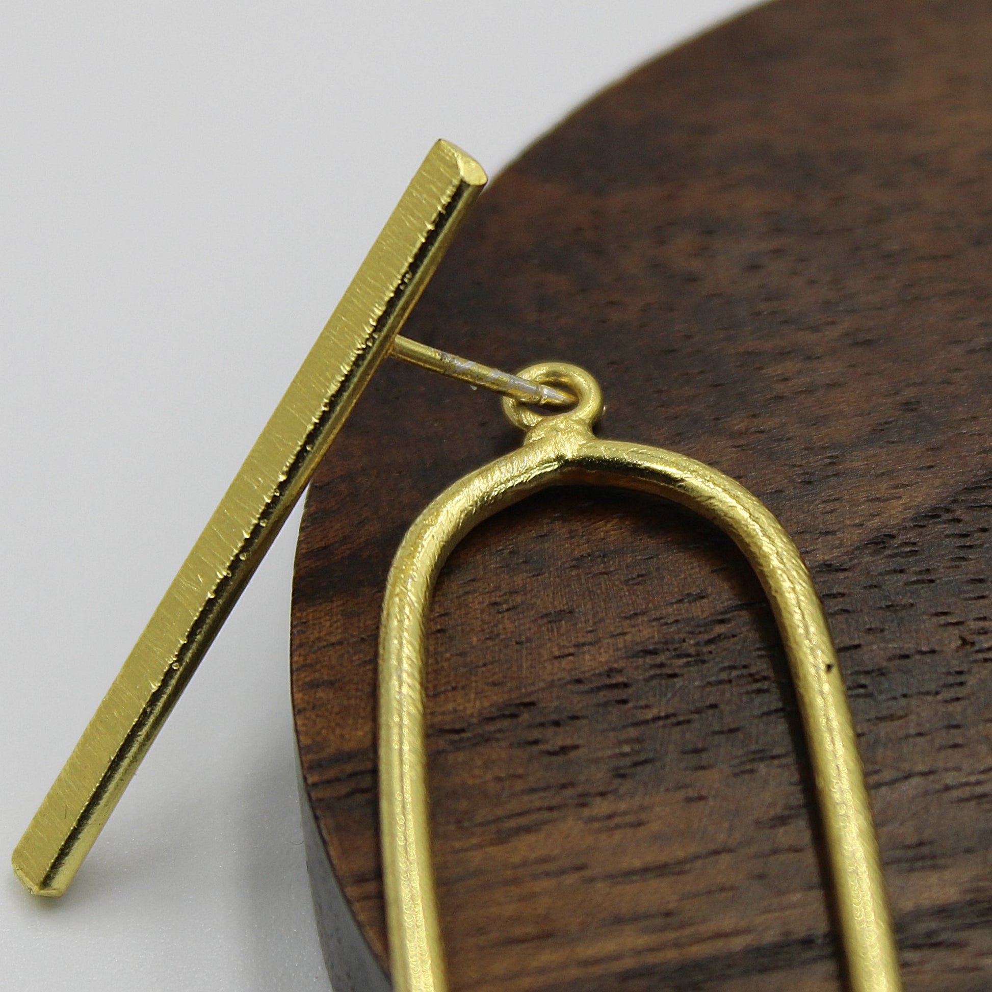 Pendientes MODIGLIANI bañado en oro - Diseño con carácter-3