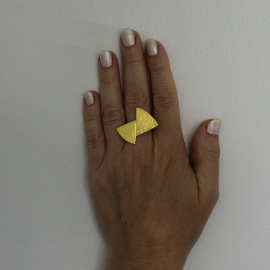 Anillo BERMUDAS bañado en oro-0