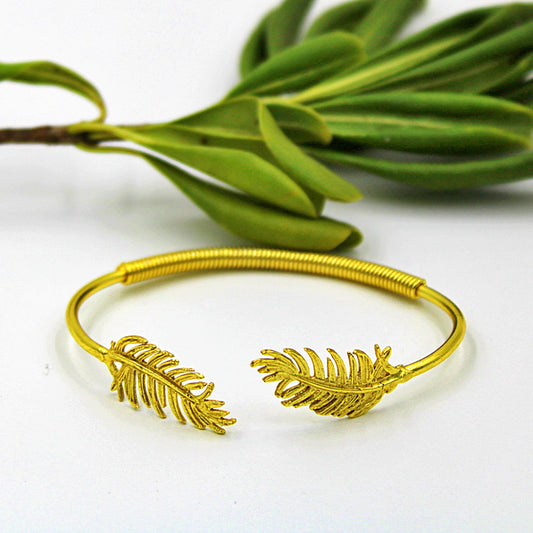 Brazalete OLIMPIA bañada en oro - Diseño con carácter-0